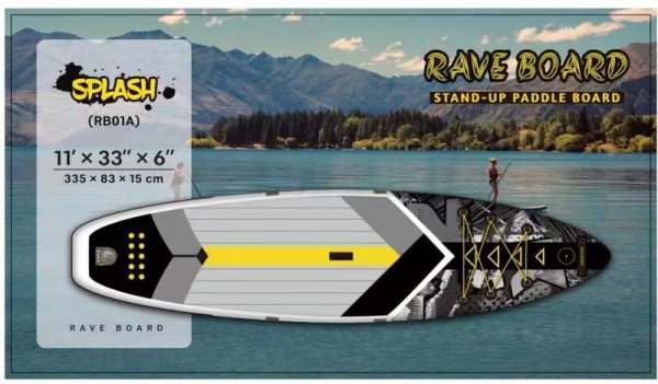Надувная SUP-доска (сапборд) Rave Board Splash (335x83x15 cm)