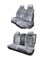 Меховые накидки на сиденья Серые комплект (Россия)