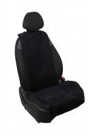 Комплект накидок на сиденья из алькантары RS Plus (черный)