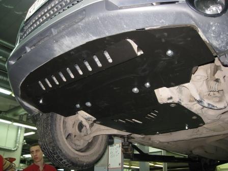 Защита картера Audi Q7 (2006-2009) offroad (2 части) Alfeco
