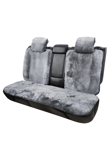 Меховые накидки на сиденья Серые комплект (Россия)