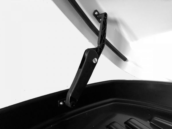 Автобокс на крышу Магнум 350 серый карбон (1400х900х420) Быстросъем