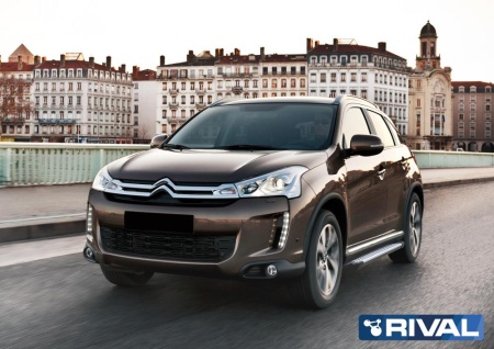 Порог-Площадка "Style" с креплением Citroen C4 AirCross (2012-2016)