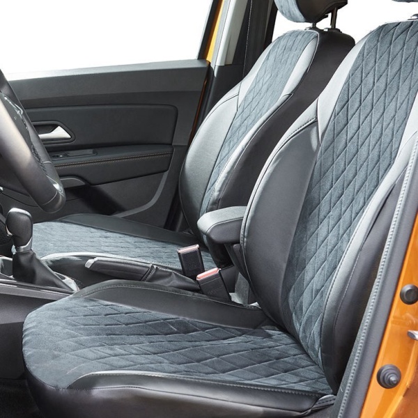 Авточехлы из алькантары Ромб для Volkswagen Tiguan II respect (2021-) "Seintex"