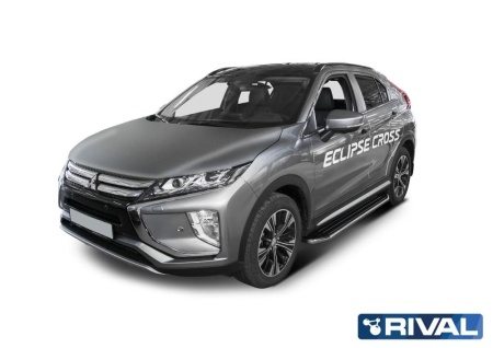 Порог-площадка "Premium" с креплением Mitsubishi Eclipse Cross (2018-н.в.)