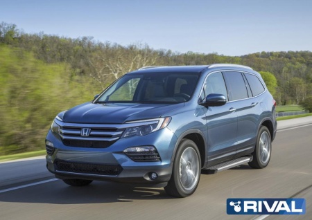 Порог-площадка "Bmw-Style" с креплением Honda Pilot III (2016-2019)