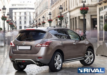 Защита заднего бампера d57 скоба Nissan Murano 2011-2016
