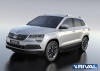 Порог-площадка "Black" с креплением Skoda Karoq (2020-н.в.)