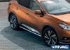 Пороги с проступью 75х42 овал Nissan Murano 2016-