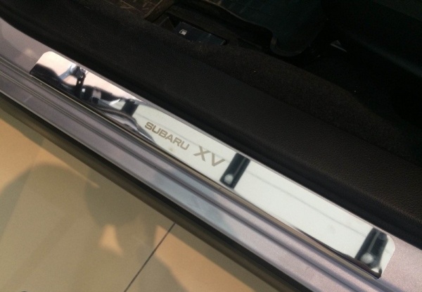 Накладки на пороги Subaru XV 2011-н.в. (компл. 4шт.)