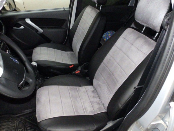 Авточехлы из алькантары для Renault Duster 40/60 без Airbag (2011-2015) "Автопилот"