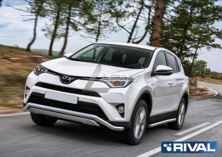 Защита переднего бампера d57 волна Toyota Rav 4 2015-
