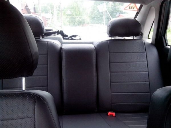 Авточехлы из экокожи для Hyundai Santa Fe I Classic (2000-2006) "Seintex"