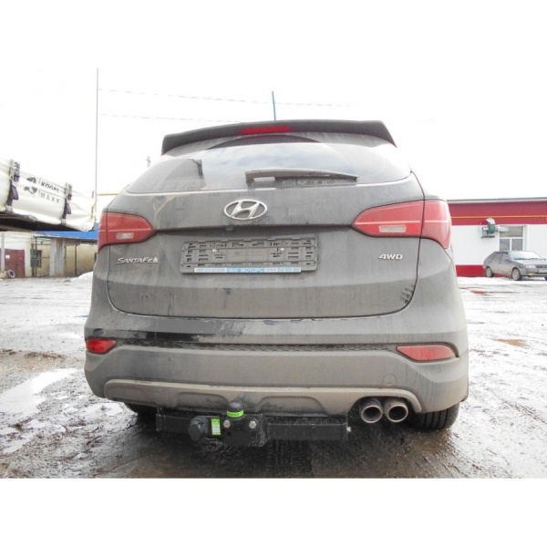Фаркоп для Hyundai Santa Fe (без электрики) (2012-2018) «ЛидерПлюс»