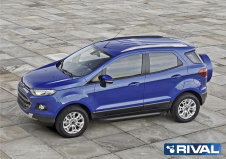 Порог-площадка "Black" с креплением Ford Ecosport (2013-2019)