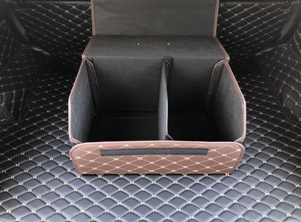 Сумка-органайзер в багажник из экокожи (Коричневая)