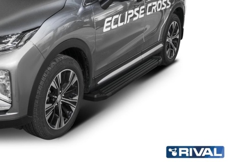 Порог-площадка "Black" с креплением Mitsubishi Eclipse Cross (2018-н.в.)
