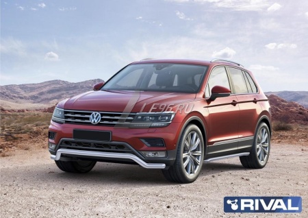 Защита порогов d57 Volkswagen Tiguan 2017-