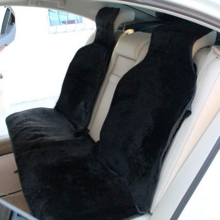 Накидки на заднее сиденье из шерсти (черные)