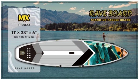 Надувная SUP-доска (сапборд) Rave Board Mix (335x83x15 cm)