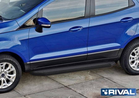 Порог-площадка "Premium-Black" с креплением Ford EcoSport II (2014-2018)