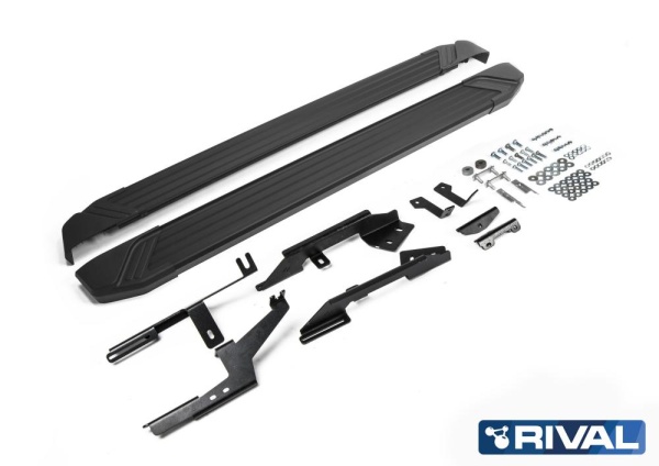 Порог-площадка "Black" с креплением Renault Duster (2011-2015-2021-)