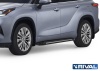 Порог-площадка "Bmw-Style" с креплением Toyota Highlander (2020-н.в.)