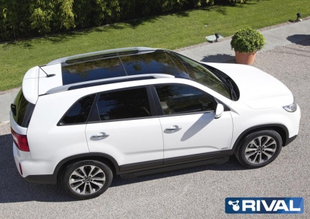 Порог-площадка "Black" с креплением Kia Sorento II (2012-2020)