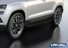 Порог-площадка "Black" с креплением Skoda Karoq (2020-н.в.)