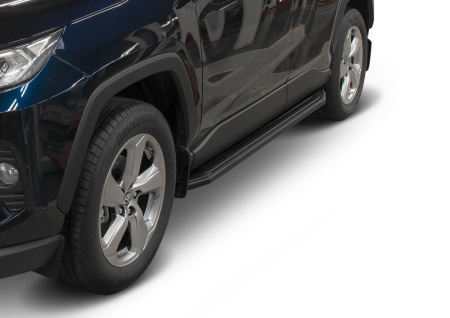 Порог-площадка "Premium Black" с креплением Toyota Rav4 (2019-н.в.)