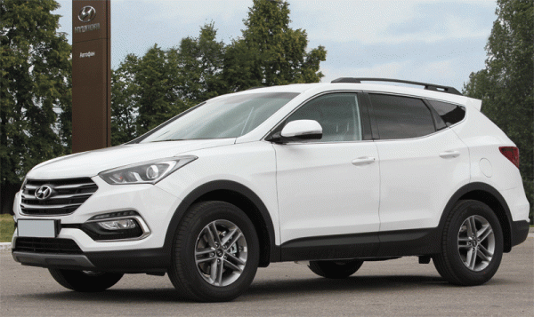 Рейлинги на крышу Hyundai Santa Fe 3 (2012-2018)