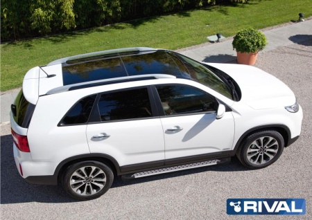 Порог-площадка "Bmw-Style" с креплением Kia Sorento (2012-2020)