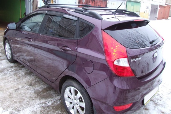 Рейлинги на крышу Hyundai Solaris хб (2011-2017)