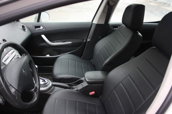 Авточехлы из экокожи для Nissan Terrano III без airbag (2014-н.в.) "Seintex"