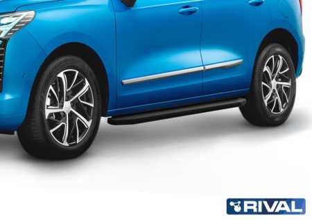 Порог-площадка "Premium-Black" с креплением Haval Jolion (2021-н..в.)