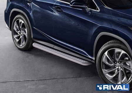 Пороги с листом d57 Lexus RX 2015-