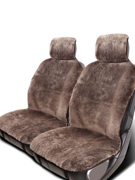 Меховые накидки на сиденья Капучино комплект (Россия)