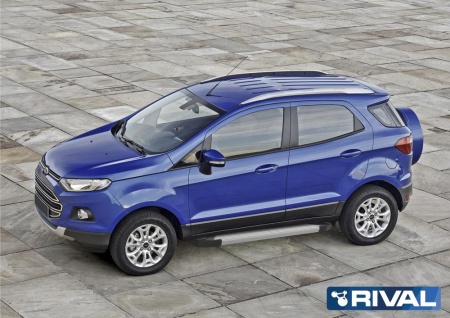 Порог-площадка "Silver" с креплением Ford EcoSport II (2018-н.в.)