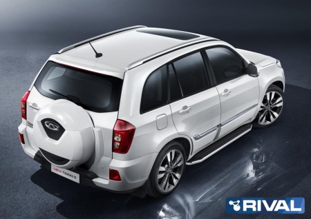 Порог-площадка "Premium" с креплением Chery Tiggo 3 (2017-н.в.)