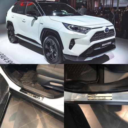 Накладки на пороги Toyota RAV-4 5 2019-н.в. (компл. 4шт.)