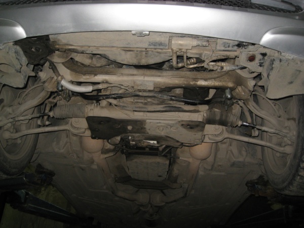 Защита картера Mercedes W203 С240 (3 части) (2000-2007) 2.4 Alfeco