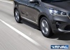Порог-площадка "Premium-Black" с креплением Kia Sorento Prime (2018-2020)