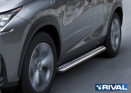 Пороги с листом d57 Lexus NX 2014-2017