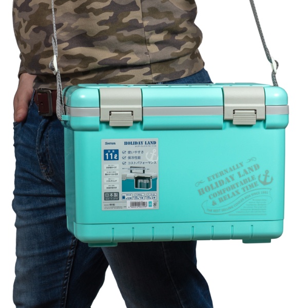 Термобокс SHINWA Holiday Land Cooler 11H голубой, 11 литров