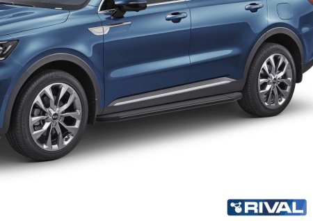 Порог-площадка "Premium-Black" с креплением Kia Sorento (2020-н.в.)