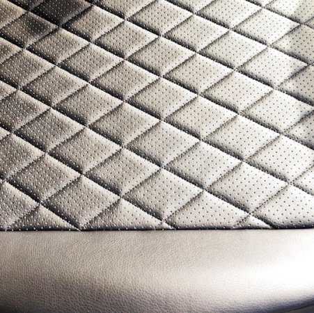 Авточехлы из экокожи Ромб для Kia Rio III седан (2011-2017) "Seintex"