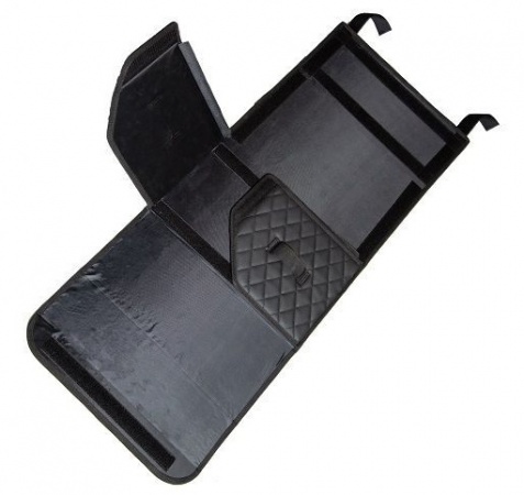 Сумка-органайзер в багажник усиленная из экокожи (Черная)