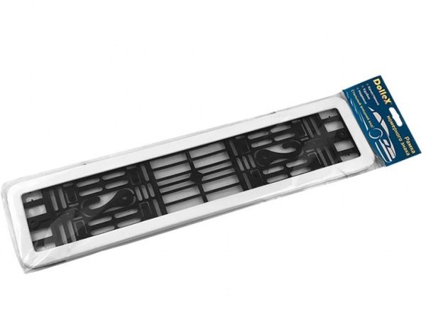 Рамка номерного знака Dollex SPL-12 (белая)