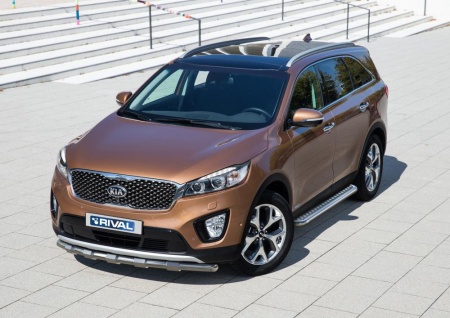 Пороги с листом d57 Kia Sorento Prime 2015-2017