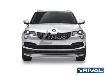 Защита переднего бампера d57 Skoda Kodiaq 2017-